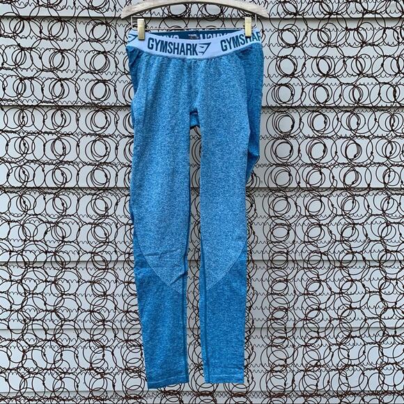 Gymshark Flex teal blue two tone leggings MEDIUM - Picture 2 of 5